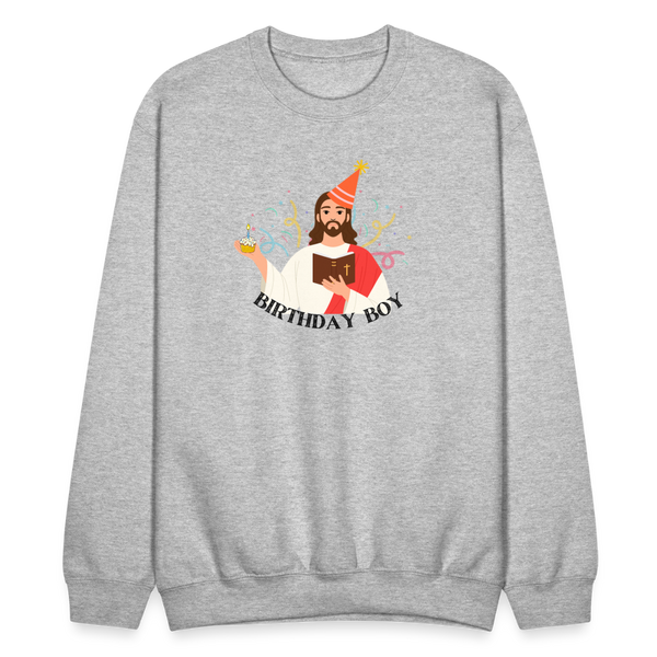 Birthday Boy Crewneck - heather gray