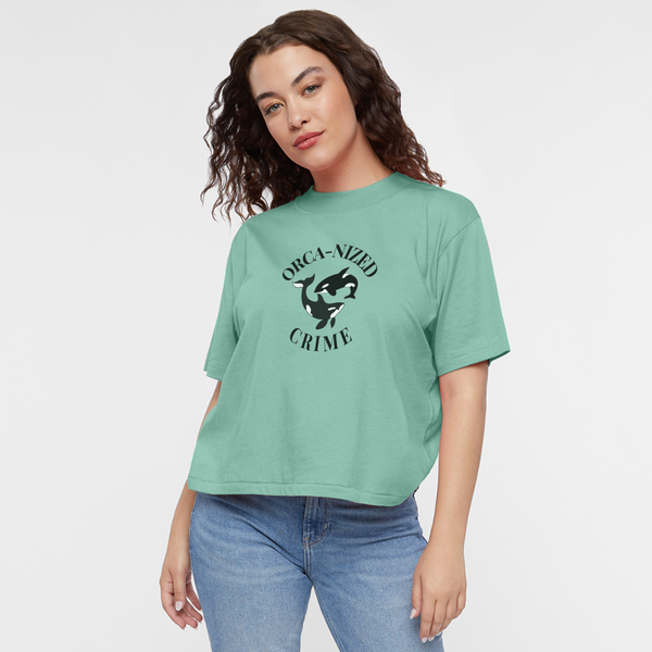 Orcan-Nized Crime Women's Boxy Tee - saltwater