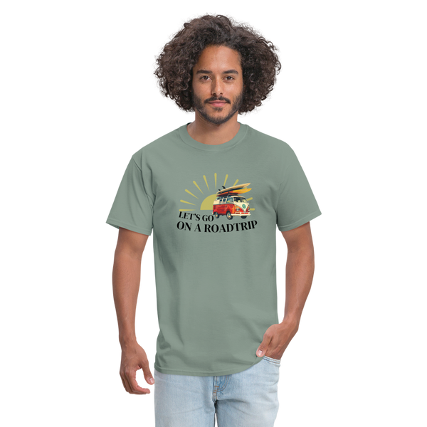 Let's Go On A Roadtrip Unisex Classic T-Shirt - sage