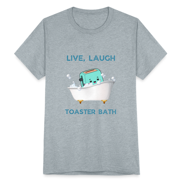 Live Laugh Toaster Bath Boyfriend T-Shirt - heather grey