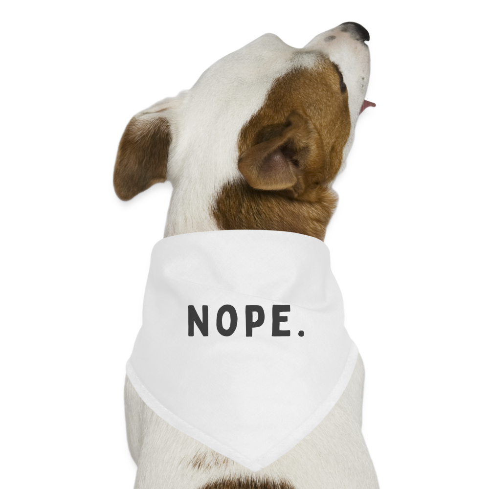 Nope Dog Bandana - white