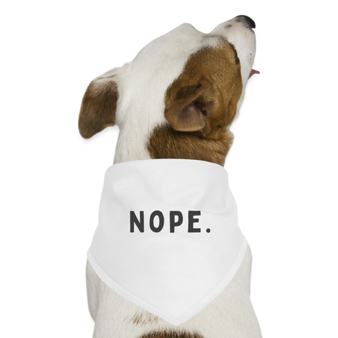 Nope Dog Bandana - white