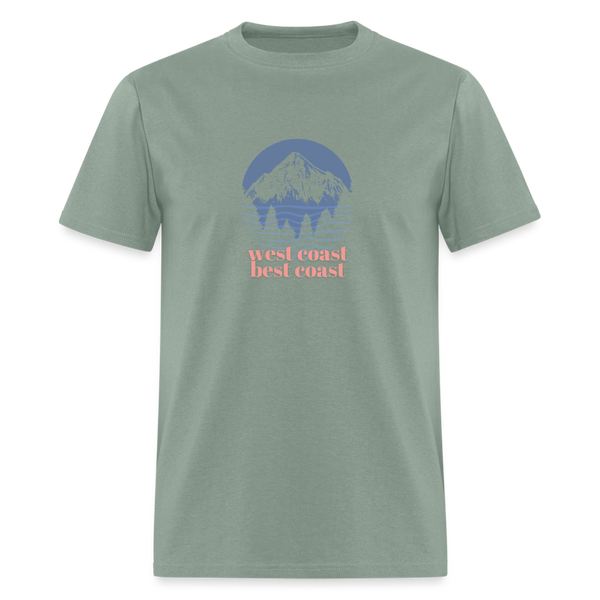 West Coast Best Coast Unisex Classic T-Shirt - sage