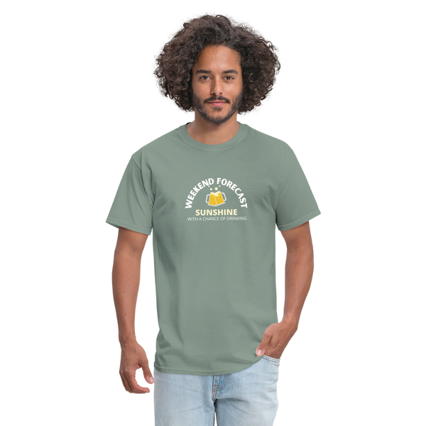 Weekend Forecast Sunshine with a Chance of Drinking Unisex Classic T-Shirt - sage