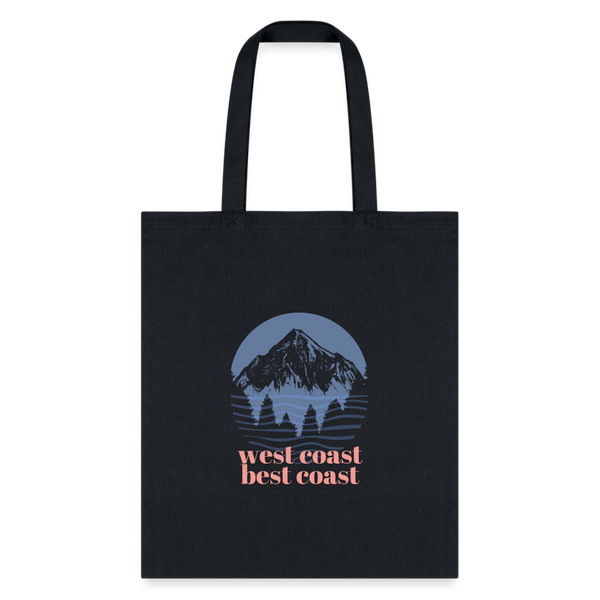 West Coast Best Coast Tote Bag - black