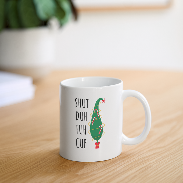 Shut Dug Fuh Cup Mug - white