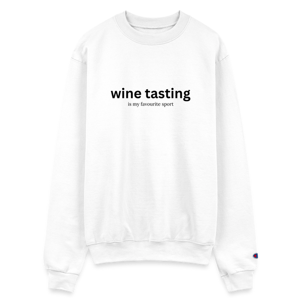 Wine Tasting is my favourite sport Sweatshirt - white