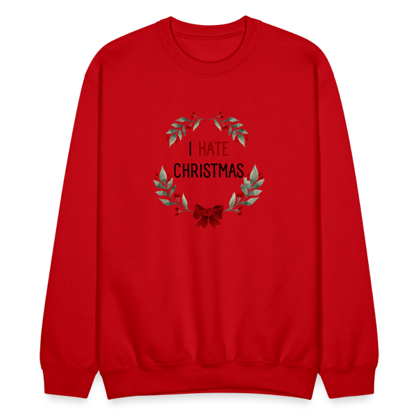 I Hate Christmas Crewneck - red