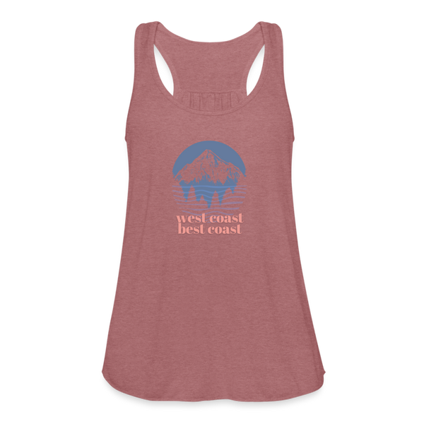 West Coast Best Coast Women's Flowy Tank - mauve