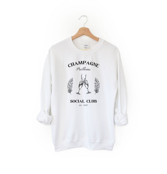 Champagne Problems Social Club Crewneck