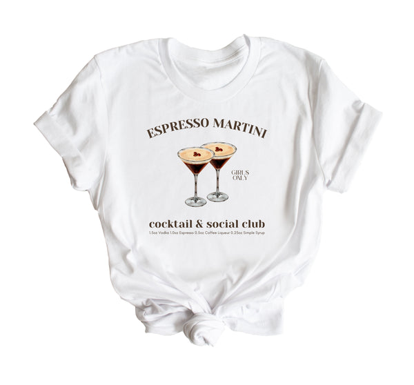 Espresso Martini Cocktail & Social Club T-Shirt